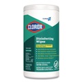 Disinfectants | Clorox 15949 7 in. x 8 in. 1-Ply Disinfecting Wipes - Fresh Scent, White (75/Canister, 6 Canisters/Carton) image number 2