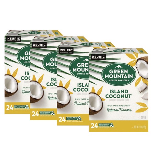 Coffee | Green Mountain Coffee 5000365434 Coffee K-Cup Pods - Island Coconut (96/Carton) image number 0