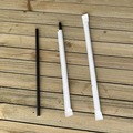 Cutlery | Boardwalk BWKPPRSTRWBLIW 7.75 in. Wrapped Jumbo Paper Straws - Black (1280/Carton) image number 4