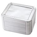  | Handi-Foil 204930 12.27 in. x 10.44 in. 30 Gauge Steam Pan Foil Lids Fits Half-Size Pan (100/Carton) image number 2