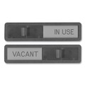 Floor Signs & Safety Signs | Headline Sign 1519 2.5 in. x 10.5 in. Vacant/In Use Sign - Black/Silver image number 0