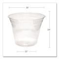Cups and Lids | Fabri-Kal 000000000009509100 9 oz Old Fashioned Greenware Cold Drink Cups - Clear (1000/Carton) image number 3