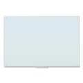 White Boards | U Brands 2301U00-01 70 x 47 Glass Dry Erase Board - White Surface image number 0