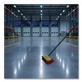 Cleaning Brushes | Nexstep Commercial Products 6615 10 in. Bi-Level Floor Scrub Brush with 54 in. Handle - Red Polypropylene Bristles/Black Metal Handle image number 3