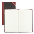Recordkeeping & Forms | National 57151 Texthide 14 x 8.5 Sheets 1-Subject Medium/College Rule Record Book - Black/Burgundy Cover image number 1