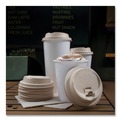 Cups and Lids | Dart LK316FBR ProPlanet Seal Molded Fiber Lids for Paper Cups Fits 10 oz. to 24 oz. Hot Cups - Tan (1000/Carton) image number 4