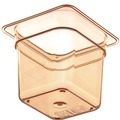 Food Trays, Containers, and Lids | Carlisle 3088513 StorPlus 6.38 in. x 6.75 in. x 6 in. 2.5-Quart High Heat Plastic Food Pan - Amber image number 1