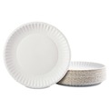 Bowls and Plates | AJM Packaging Corporation AJM PP9GRAWH PACK 9 in. Diameter Paper Plates - White (100/Pack) image number 1