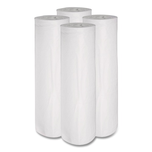 Trash Bags | Boardwalk H8046HWKR01 40 in. x 46 in. 45 gal. 0.6 mil Low-Density Waste Can Liners - White (100/Carton) image number 0