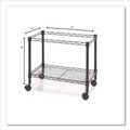 Just Launched | Alera ALEFW601424BL 24 in. x 14 in. x 21 in. 1 Shelf 1 Bin Metal One-Tier File Cart for Side-to-Side Filing - Black image number 2