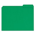 File Folders | Universal UNV16162 Reinforced 1/3-Cut Assorted Top-Tab File Folders - Letter Size, Green (100/Box) image number 3