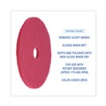  | Boardwalk BWK4020RED 20 in. Diameter Buffing Floor Pads - Red (5/Carton) image number 4