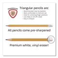 Pencils | Maped Helix 851779ZT Essentials Triangular Pre-Sharpened HB No. 2 Pencils - Black Lead/Yellow Barrel (12/Box) image number 2