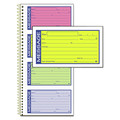 Notebooks & Pads | Adams SC1153RB 4.75 x 2.75 Two-Part Carbonless Wirebound Telephone Book with Multicolored Messages, 200 Forms Total image number 1