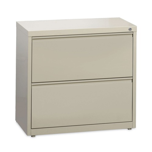Office Filing Cabinets & Shelves | Hirsh Industries 14970 30 in. x 18.62 in. x 28 in. 2 Letter/Legal/A4-Size File Drawers Lateral File Cabinet - Putty image number 0