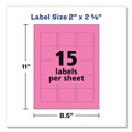 Labels | Avery 04331 2 in. x 2.63 in. Printable Color Labels with Sure Feed and Easy Peel - Assorted Colors (15/Sheet, 10 Sheets/Pack) image number 5