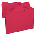 File Folders | Smead 11983 1/3-Cut Tabs Assorted Letter Size 0.75 in. Expansion SuperTab Colored File Folders - Red (100/Box) image number 0