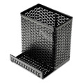 Desktop Organizers | Artistic ART20014 Urban Collection 3.5 in. x 3.5 in. Perforated Steel Punched Metal Pencil Cup/Cell Phone Stand - Black image number 0