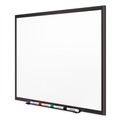 White Boards | Quartet 2548B 96 in. x 48 in. Classic Series Porcelain Magnetic Dry Erase Board - White Surface, Black Aluminum Frame image number 2