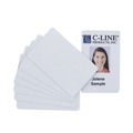 Sheet Protectors | C-Line 89007 3.38 in. x 2.13 in. PVC ID Badge Card - White (100/Pack) image number 2