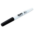 Washable Markers | EXPO 1871131A Extra-Fine Bullet Tip Low-Odor Dry-Erase Marker - Black (1-Dozen) image number 1