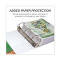 Just Launched | Samsill 18997 11 in. x 8.5 in. 3 Rings 4 in. Capacity Earth's Choice Plant-Based Round Ring View Binder - White image number 6