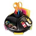 Sticky Notes & Post it | 3M C91 10 in. Diameter x 6 in. Height 14 Compartments Rotary Self-Stick Plastic Notes Dispenser - Black image number 1