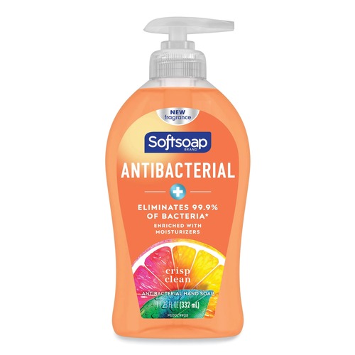 Hand Soaps | Softsoap US03562A 11.25 oz. Pump Bottle Antibacterial Hand Soap - Crisp Clean Scent (6/Carton) image number 0