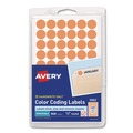 Labels | Avery 05062 0.5 in. Diameter Handwrite Only Self-Adhesive Removable Round Color-Coding Labels - Neon Orange (840/Pack) image number 0