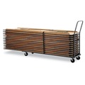 Just Launched | Alera ALEFTCART 20.86 in. x 50.78 in. to 72.04 in. x 43.3 in. 600 lbs. Capacity Metal Chair/Table Cart - Black image number 8