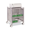 Office Filing Cabinets & Shelves | Vertiflex VF52000 28.25 in. x 13.75 in. x 27.38 in. 1 Shelf 2 Bins File Cart with Open Top - Matte Gray image number 4