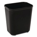 Trash & Waste Bins | Rubbermaid Commercial FG254300BLA 7 gal. Fiberglass Wastebasket - Black image number 1