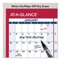 Bulletin Boards | AT-A-GLANCE PM26-28 12-Month (Jan to Dec): 2026 24 in. x 36 in. Erasable Vertical/Horizontal Wall Planner - White/Blue/Red Sheets image number 3