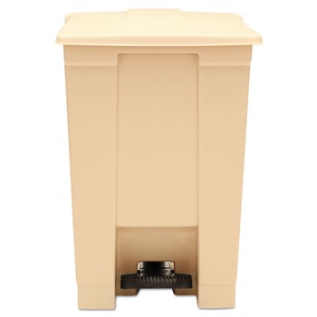 Rubbermaid Commercial FG614400BEIG 12 Gallon Indoor Utility Step-On Plastic Waste Container - Beige