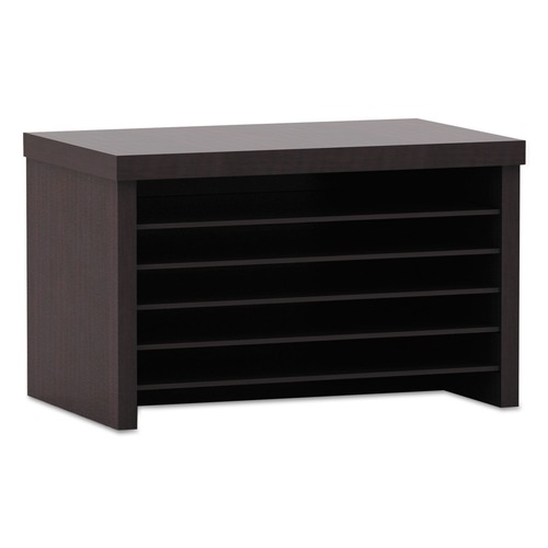 Desktop Organizers | Alera ALEVA316012ES Valencia Series 15.75 in. 9.88 in. x 10.88 in. Under Counter File Organizer Shelf - Espresso image number 0