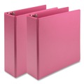 Binders | Samsill U86876 Earth's Choice 3 Rings 3 in. Capacity 11 in. x 8.5 in. Plant-Based Economy Round Ring View Binders - Pink (2/Pack) image number 0