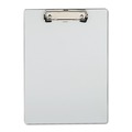 Clipboards | Universal UNV40303 0.5 in. Clip Capacity 8.5 in. x 11 in. Portrait Orientation Plastic Brushed Aluminum Clipboard - Silver image number 0