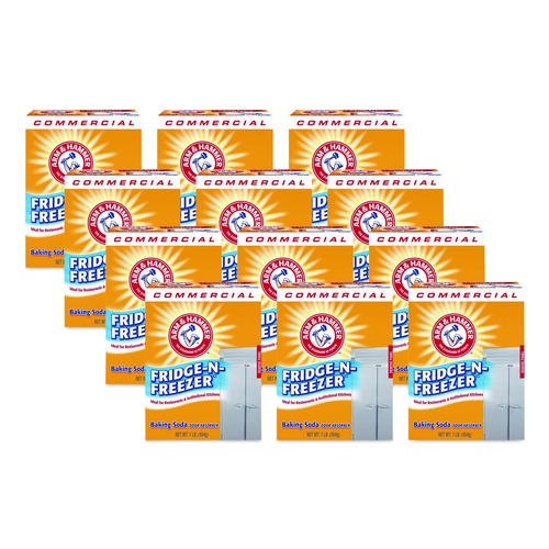 Odor Control | Arm & Hammer 33200-84011 16 oz. Powder Fridge-n-Freezer Pack Baking Soda - Unscented (12/Carton) image number 0