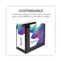 File Folders | Samsill 16420 6 in. Capacity 11 x 8.5 Nonstick D-Ring View Binder, 3 Rings - Black image number 3