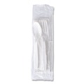 Cutlery | Boardwalk BWK4KITWHPS 4-Piece Mediumweight Polystyrene Cutlery Kit - White (250/Carton) image number 2