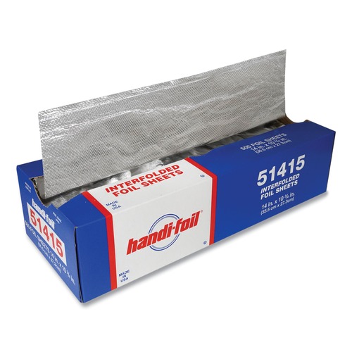 Food Service | Handi-Foil 51415 10.75 in. x 14 in. Interfold Foil Sheets (6 Boxes/Carton) image number 0