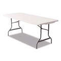 Clearance Center | Alera 65600 72 in. x 30 in. x 29 in. Square Edge Resin Rectangular Folding Table - Platinum image number 1
