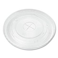 Cups and Lids | Karat C-KCL90 12 oz. to 22 oz. Cold Cups Flat PET Plastic Lids - Clear (1000/Carton) image number 2