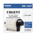 Labels | Brother P-Touch DK1247 DK1247 4.07 in. x 6.4 in. Label Tape - Black on White image number 0