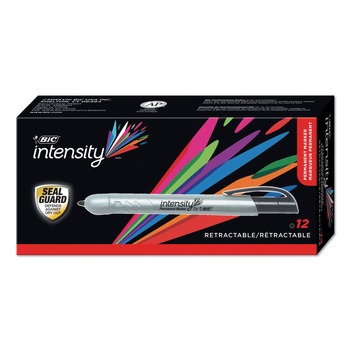 BIC PMR11-BK Intensity Fine Bullet Tip Permanent Marker - Black (1-Dozen)
