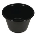 Food Trays, Containers, and Lids | Boardwalk BWKPRTN4BL 4 oz Plastic Souffle/Portion Cups - Black (2500/Carton) image number 2