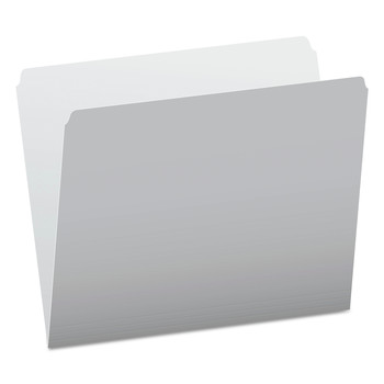 Pendaflex 152 GRA Letter Size Straight Tabs Colored File Folders - Gray/Light Gray (100/Box)
