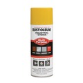 Painting | Rust-Oleum 1644830 12 oz. Aerosol Can Industrial Choice 1600 System Multi-Purpose Enamel Spray Paint - Flat Safety Yellow (6/Carton) image number 0
