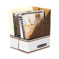 Filing Racks | Bankers Box 07223 4 in. x 9 in. x 11.5 in. Corrugated Cardboard Magazine File - Wood Grain (12/Carton) image number 6