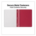 Report Covers & Pocket Folders | Universal UNV57123 0.5 in. Capacity 8.5 in. x 11 in. Prong Fastener Clear Front Report Cover - Clear/Red (25/Box) image number 3